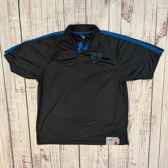 Nike United Ballers Polo Men’s XXL Black Blue Mesh #23 All-World League - Picture 1 of 9